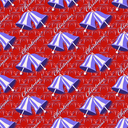 Seamless vector illustration. Christmas bellsのイラスト素材