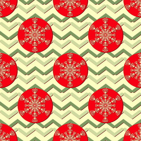 seamless vector illustration Christmas background with snowflakeのイラスト素材