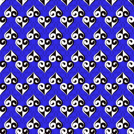 Seamless abstract vector illustration background Valentine's Day with decorative heartのイラスト素材