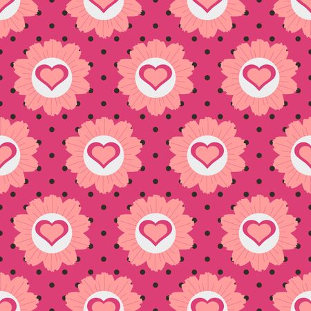 Seamless abstract vector illustration Valentine's Dayのイラスト素材