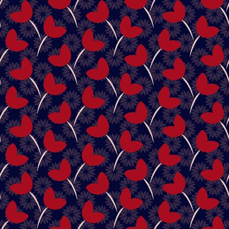 seamless vector illustration background with decorative flowersのイラスト素材