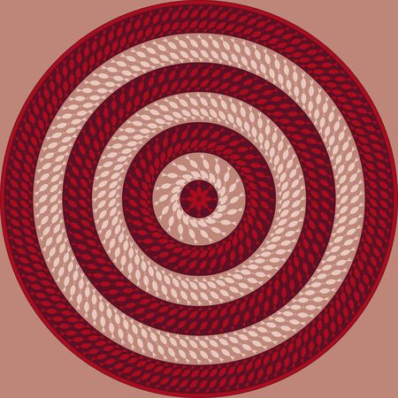 vector circular pattern mandala of abstract slanted shapesのイラスト素材