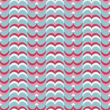 Seamless vector illustration background of abstract shapes, heartsのイラスト素材