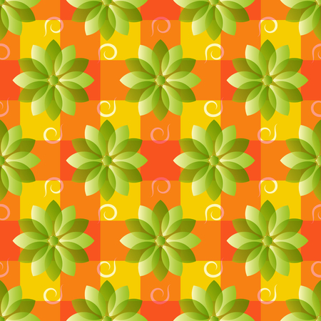Vector illustration background of decorative flowersのイラスト素材