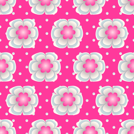 Abstract vector illustration of decorative floral backgroundのイラスト素材