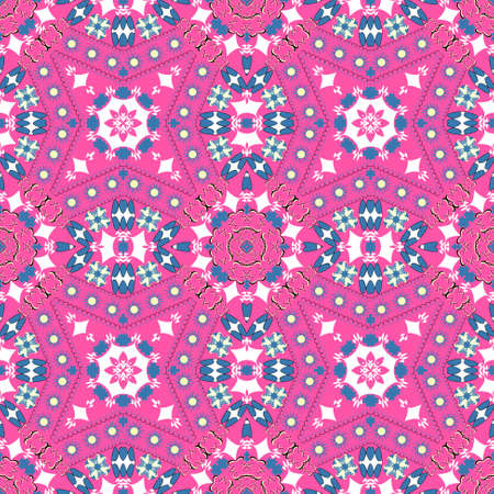 Seamless vector pattern background of abstract shapes