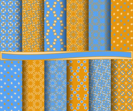 set of abstract vector paper with decorative shapes and design elements for scrapbookのイラスト素材