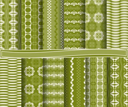 set of abstract vector paper with decorative shapes and design elements for scrapbookのイラスト素材