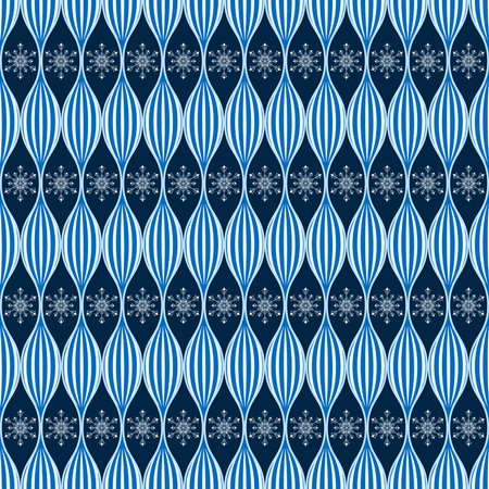 Abstract decorative shapes and snowflakes seamless pattern background.のイラスト素材