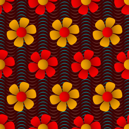  Vector illustration background. Abstract pattern of decorative flowers. Design elements for Scrapbook. Can be used for wallpapers, fills images, background, surfaceのイラスト素材