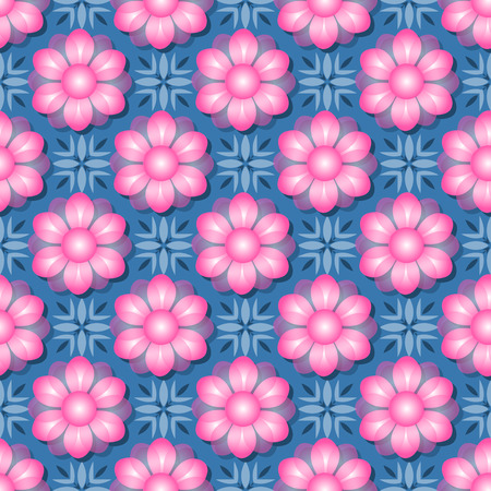 Vector floral illustration background. Abstract pattern of decorative flowers. Design elements for Scrapbook. Can be used for wallpapers, fills images, background, surfaceのイラスト素材
