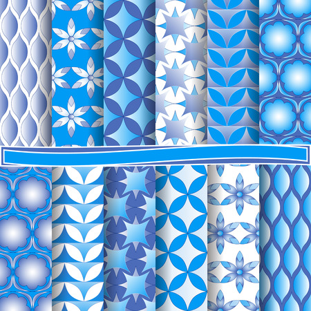 set of abstract vector paper with abstract shapes, decorative flowers and design elements for scrapbookのイラスト素材