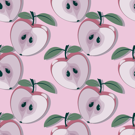 seamless vector illustration background with applesのイラスト素材