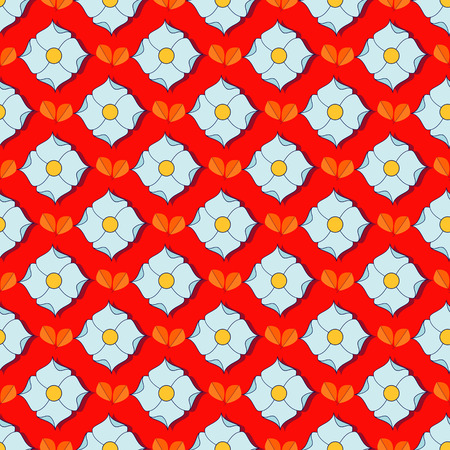 seamless abstract vector illustration of decorative flowersのイラスト素材