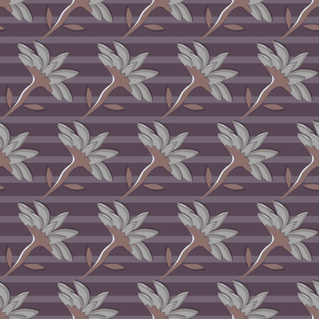 seamless abstract vector illustration of decorative flowersのイラスト素材