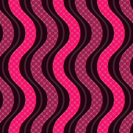 Seamless vector pattern of wavy colored linesのイラスト素材