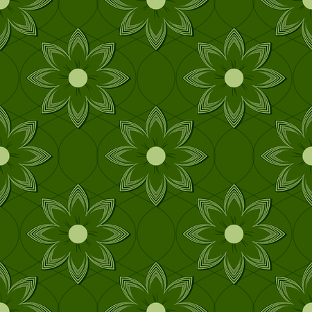 Seamless vectorl  illustration background. Abstract pattern of decorative flowers. Design elements for Scrapbook. Can be used for wallpapers, fills images, background, surfaceのイラスト素材