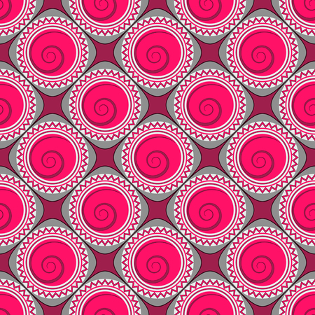seamless vector illustration background of abstract geometric shapes, curlsのイラスト素材