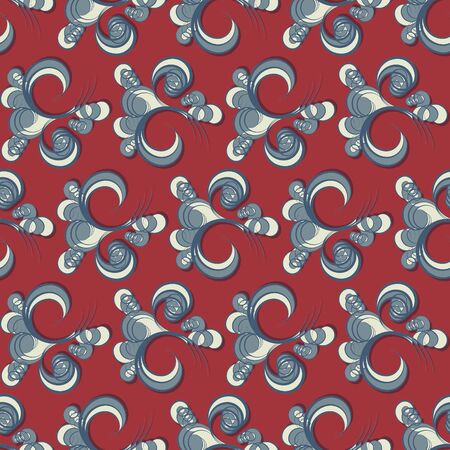 seamless vector illustration background of abstract curlsのイラスト素材