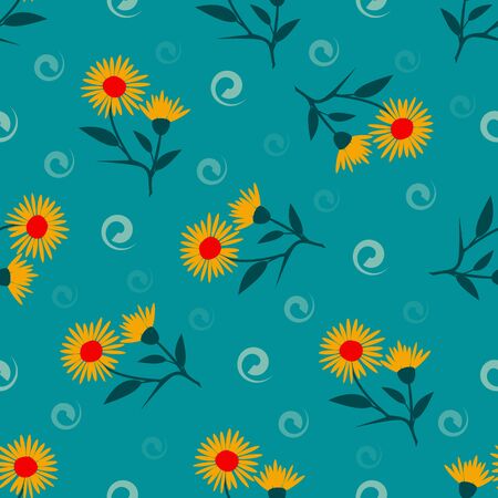 Decorative floral background. Seamless vector illustrationのイラスト素材