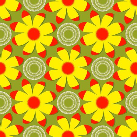 Decorative floral background. Seamless vector illustrationのイラスト素材
