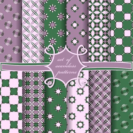 set of seamless vector paper with abstract geometric shapes decorative flowers and design elements for decorationのイラスト素材