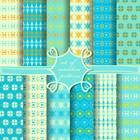 set of seamless vector paper with abstract geometric shapes and design elements for decorationのイラスト素材