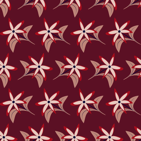 Decorative floral background. Seamless vector illustrationのイラスト素材