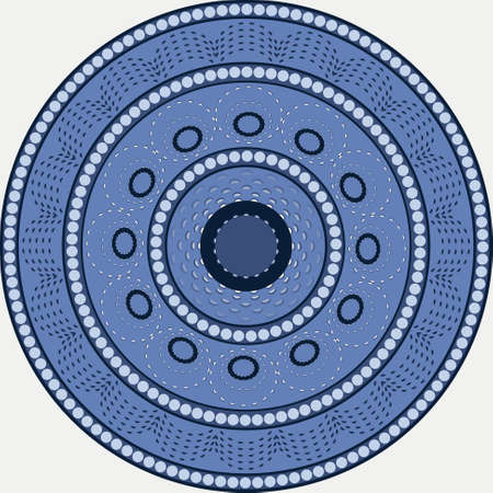 Circular pattern of abstract geometric shapes. Vector illustration.のイラスト素材