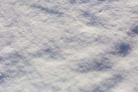Fresh fluffy snow in the sun perfect background for your design. Flat lay, copy space, selective focusの写真素材