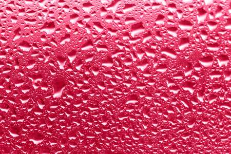 Drops on the glass in the sunset glow. The perfect magenta background for your design and...