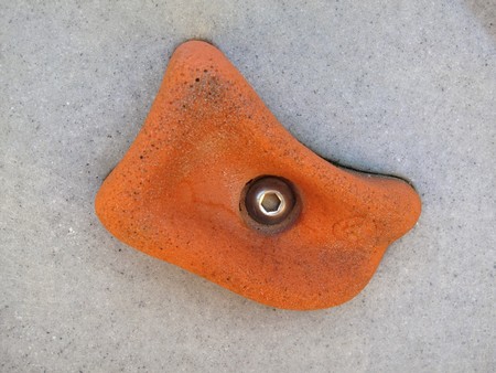 Close up of attached objects used for wall and rock climbingの写真素材