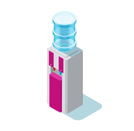 Water cooler isometric vector illustration with water dispenserのイラスト素材