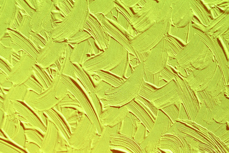 Green background of painted wall. Texture paint with elements of strips and patterns, fashionable...