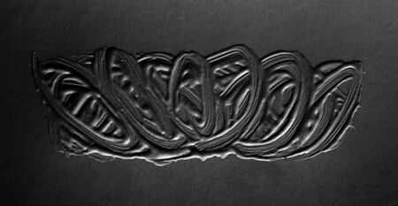 Abstract black background texture, retro ink painting. 3d fantastic modern sketch in a minimal gray style.の写真素材