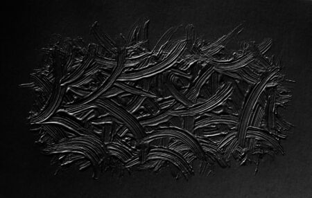 Abstract black background texture, retro ink painting. 3d fantastic modern sketch in a minimal gray...
