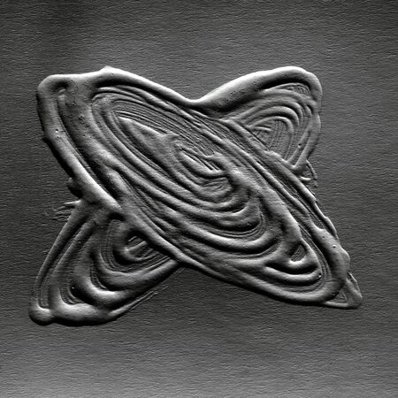 Abstract black background texture, retro ink painting. 3d fantastic modern sketch in a minimal gray style.の写真素材