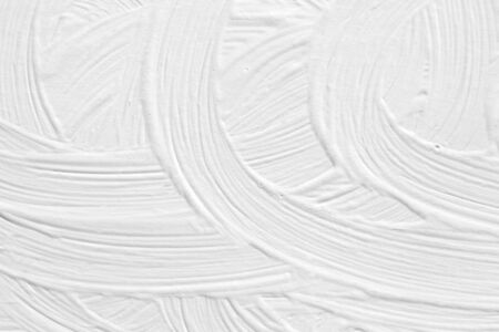 3 d texture of white paint with handmade brush strokes, decor elements for modern design. Abstract background for screensaver template and wedding card in gray gradient.の写真素材