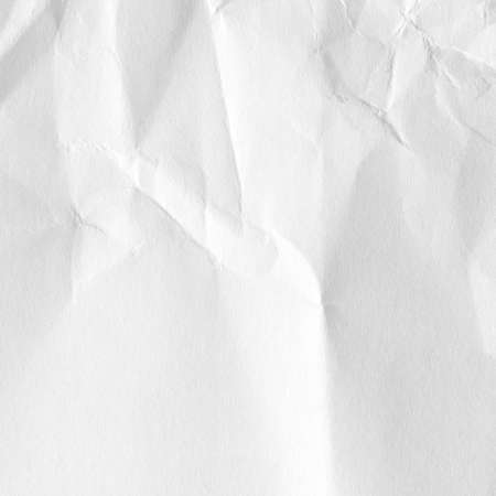 White crumpled paper background, texture old for web design screensavers. Template for various purposes or creating packaging.の写真素材