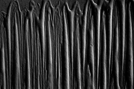 Abstract black background texture, retro ink painting. Fantastic modern sketch in a minimal gray...