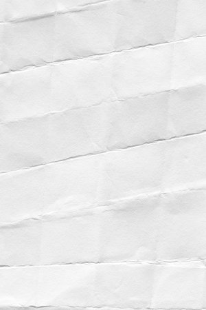 White crumpled paper background, texture old for web design screensavers. Template for various purposes or creating packaging.の写真素材