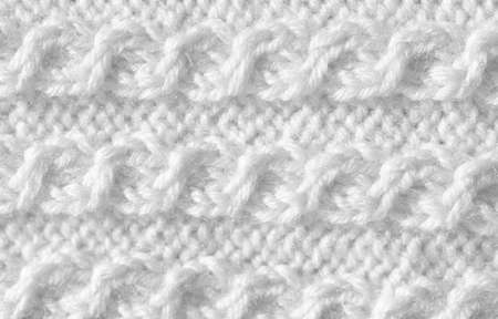 Knitting from woolen threads. Texture for the New Year's postcard. White background for various...