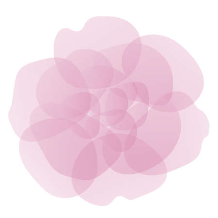 Pink flower for a summer postcard, vector drawing in pastel shades. Delicate natural pattern for the cover.のイラスト素材