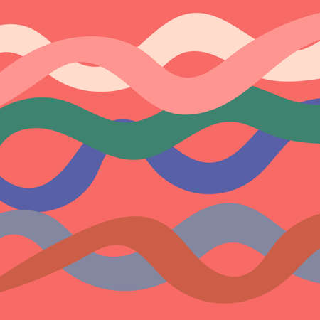 Colored bright background of geometric shapes, 70s retro style. Modern design for cover or web screensaver.のイラスト素材