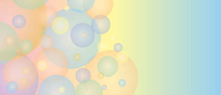 Colored background with neon circles and balls for the New Year's card. Template for a festive splash or cover.のイラスト素材
