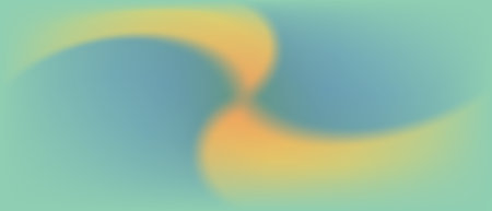 <p>Orange and blue background color, trend of bright textural blurry pattern. Motion paint gradient...
