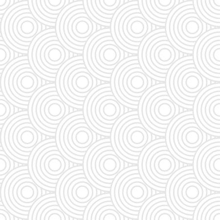 Seamless trendy pattern of circles and arcs, geometric white shapes for textiles and wallpaper. Festive Christmas pattern on a gray background.のイラスト素材
