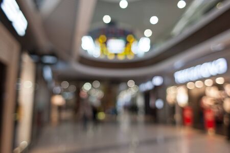 bright mall interior, preparig for celebrating christmasの写真素材