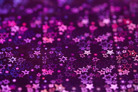 Ultraviolet holographic patterns, close up. starsの写真素材