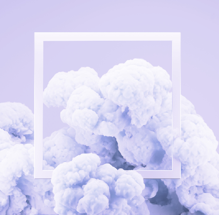 Abstract pastel violet paint smoke or explosion with pastel lilac background. Fluid composition with copy space. Minimal natural luxuryの写真素材